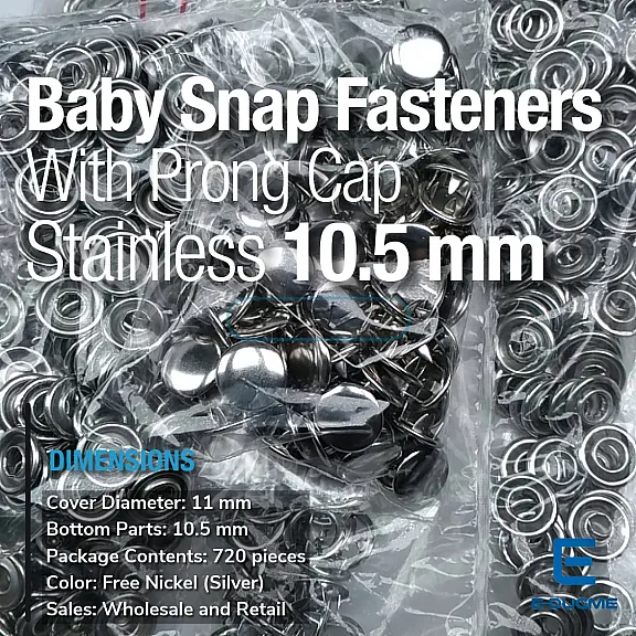 10,5 mm Paslanmaz Kapaklı Klikıt Çıtçıt C0011
