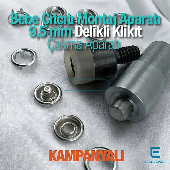 Klikıt Kalıbı - Delikli Klikıt 9,5 Çakma Aparatı KLP0095