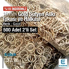  Sütyen Askı Ayar Tokası Gold 10 mm ve Halkası 500 ad/Paket PBT0006PROMO