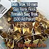 Prong Stud 10 mm Four Legged Pyramid Patterned Yellow Metal Trok (500 pcs / Package) TR0014PKS
