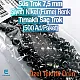 Prong Stud 7,5 mm Four Legged Black Nickel Metal Trok (500 pcs / Package) TR0032PKB