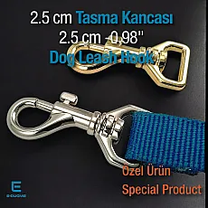 2.5 cm Tasma Kancası - Gemici Kanca - Yaylı Döner Kanca Özel Metal Kaplama GZ0025TS