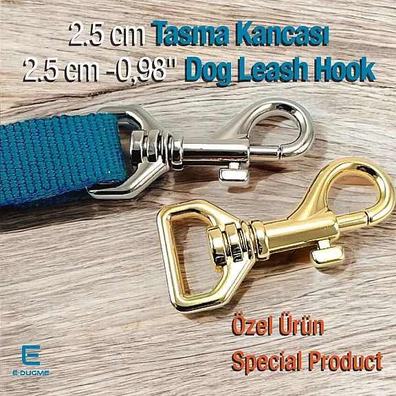 2.5 cm 0.98" Collar Hook - Sailor Hook - Spring Swivel Hook Special Metal Plating GZ0025TS
