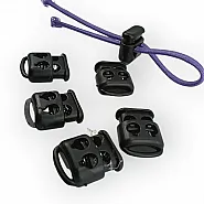 Two Hole Plastic Stopper 4 mm Hole Diameter Top Press - Bottom Bridge H005047