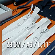28 cm  - 0,11" #6 Nylon Sweatshirt Zipper – Open End (Separate) ZPHSN0028T6