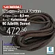 Braided Cord 130 cm - 1,42 yd Cotton Brown PROMO PROMOYKRD00Brown