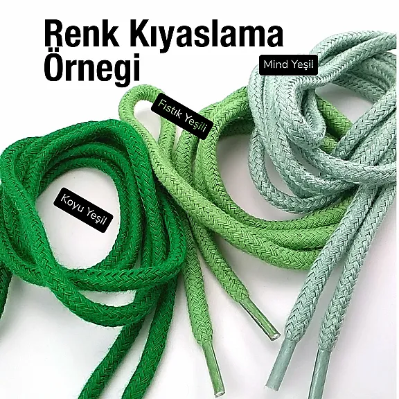 Yuvarlak Kordon 130 cm Pamuk Fıstık Yeşili Tres Kordon 100 Ad YKRD00PFGreen