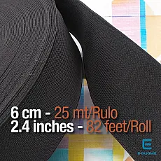 Dokuma Lastik 6 cm - 25 mt/Rulo DOKL00060