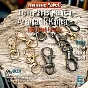 9 mm Paris Hook Spring Swivel Hooks - Keychain Hook  100 Pcs/packet A 510Promo