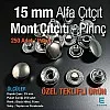 15 mm Alfa Çıt çıt Düğme Black Nikel Pirinç Çıtçıt Düğme 250 Ad/ Pack C0001PRPROMO