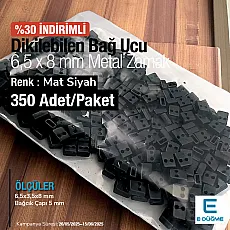 Sewable Tie End Promotion Package 6.5 x 8 mm Entry 5 mm - 0,20" 350 Pieces/Pack E 2004 PROMO