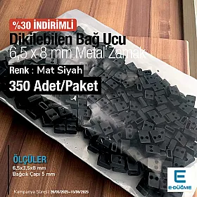 Sewable Tie End Promotion Package 6.5 x 8 mm Entry 5 mm - 0,20" 350 Pieces/Pack E 2004 PROMO
