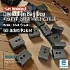 Cord End Sew-On - Cube Shape Matte Black 50 pcxs/Packet Entry 7.5 mm - 0,27" PROMOART0034