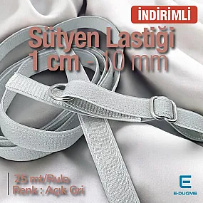 Bra Elastic 10 m - 0,39" - Light Gray 100 mt/Roll SUT0010