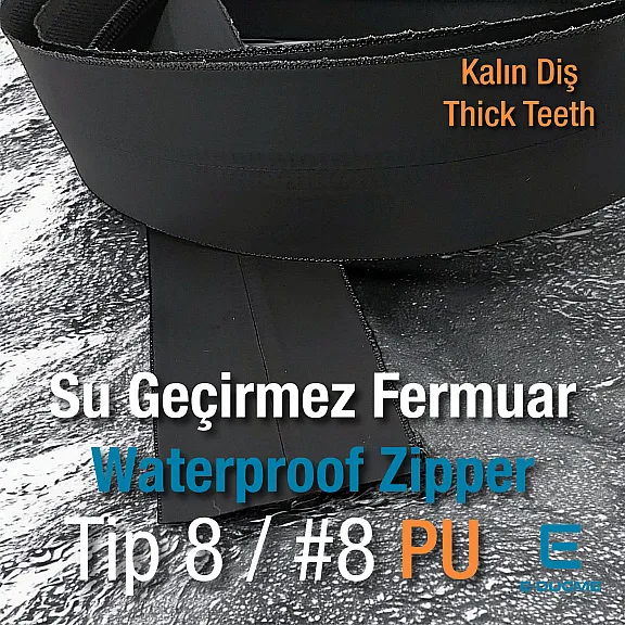 Waterproof Zipper #8 Roll PU Spiral Chain ZP00SERITT8PU