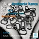 1,5 cm -0.6" Keychain Hook Black Nickel Color Parrot Hook 50 Pieces / Pack A 546 PROMO1