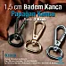 1.5 cm 0.59" Spring Swivel Hook - Almond Hook - Parrot Hook - Bag Hook Special Plating S 20275