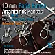 10 mm Anahtarlık Kancası - Paris Kanca Yaylı Döner Kancalar - Papağan Kanca (100 Adet/Paket) S1351