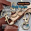 10 mm 0,39" Keychain Hook - Paris Hook Spring Swivel Hooks - Parrot Hook (100 Pieces/Pack) S1351