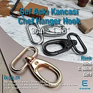 3 cm Yaylı Döner Kanca - Yengeç Kanca - Şef Askı Kancası Özel Kaplama Renk S1910