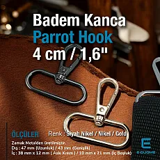 4 cm Yaylı Döner Kanca - Badem Kanca - Papağan Kanca S25145