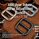 2 cm Kare Ayar Tokası Özel Metal Kaplama Renk - Tasma Ayar Tokası S 1955
