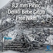 8 mm 0,31" Prong Snap Fasteners - Snap Button For Baby Clothes 1000 Pieces ERBCLK0008PR