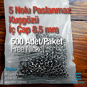 Eyelet 21/64"  Stainless 8.5 mm 500 Pcs/Pack ER0005PPK