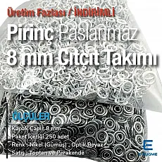8 mm Bebe Çıt Çıtı 1600 Adet Kirli Beyaz Renk Klikıt Çıtçıt ERBCLK0008PKBEYAZ