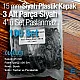 15 mm Plastik Çıtçıt paslanmaz Alt Parça Takım 100 adet/pkt ERC0015PLPPK
