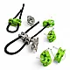 İki Delikli Metal Stoper 4,5 mm Delik Çaplı Fıstık Yeşili Estetik Model - Zamak Stoper CGT0001PROMO