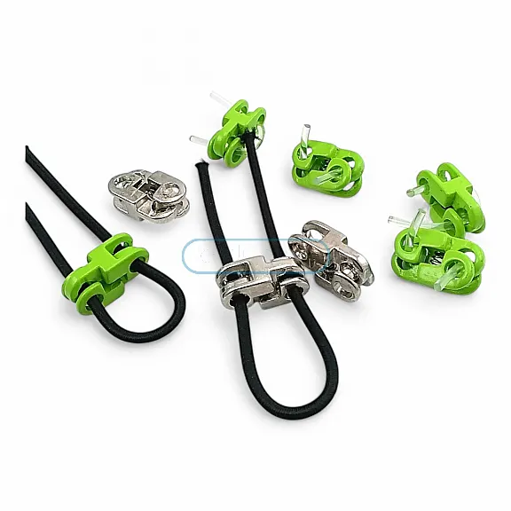 İki Delikli Metal Stoper 4,5 mm Delik Çaplı Fıstık Yeşili Estetik Model - Zamak Stoper CGT0001PROMO