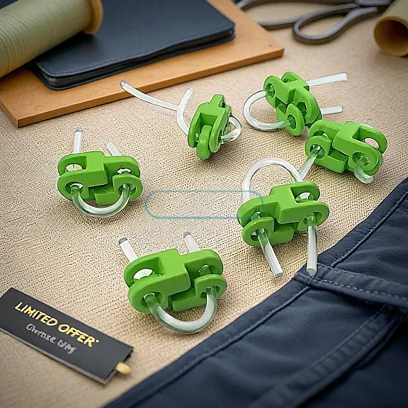 Two Hole Metal Stopper 4.5 mm Hole Diameter Pistachio Green Aesthetic Model - Zinc Alloy Stopper CGT0001PROMO