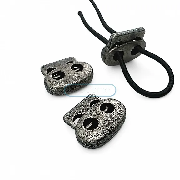 Metal Büyük Oval Stoper İki Delikli 5 mm Delik Çaplı Stoper - Üstten Basmalı CGT0046