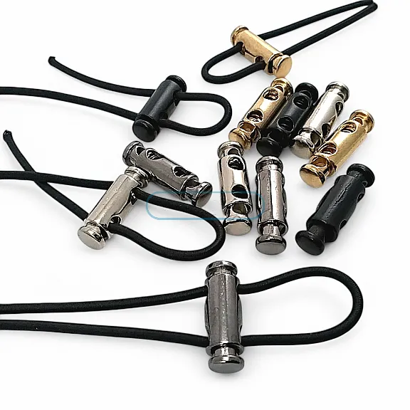 Two Hole Stopper Metal Cord Lock with 4.5 mm Cord Entry E 2060