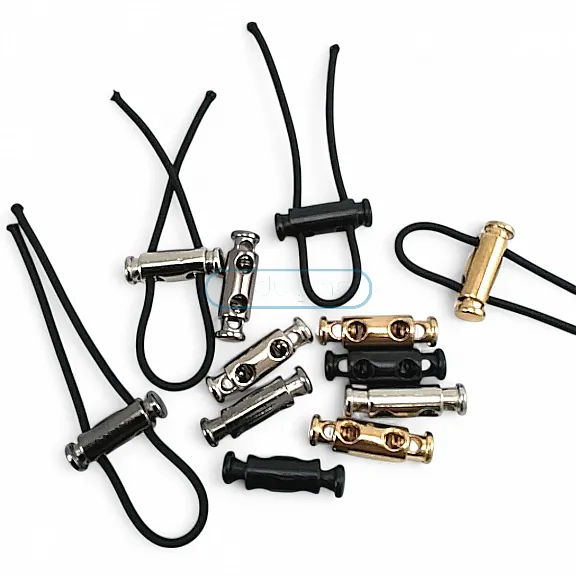Two Hole Stopper Metal Cord Lock with 4.5 mm Cord Entry E 2060