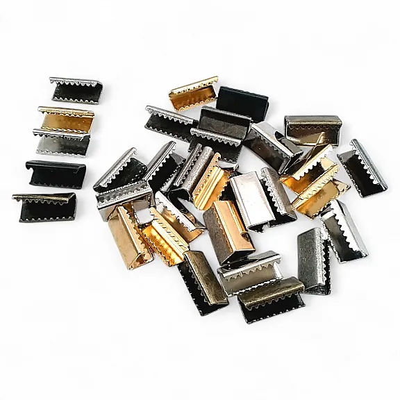 Bağucu Kıstırma 14 mm x 7 mm - Pirinç Açık Kenarlı Kıstırma Bağ Ucu DGK0015