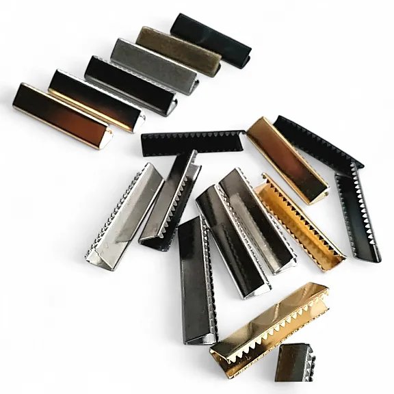 Bağucu Kıstırma 40 mm x 10 mm - Pirinç Açık Kenarlı Kıstırma Bağ Ucu DGK0040
