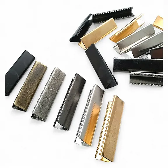 Bağucu Kıstırma 40 mm x 10 mm - Pirinç Açık Kenarlı Kıstırma Bağ Ucu DGK0040