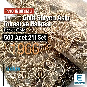 Bra Strap Adjustment Buckle Gold 10 mm and Ring 500 pcs/Pack PBT0006PROMO