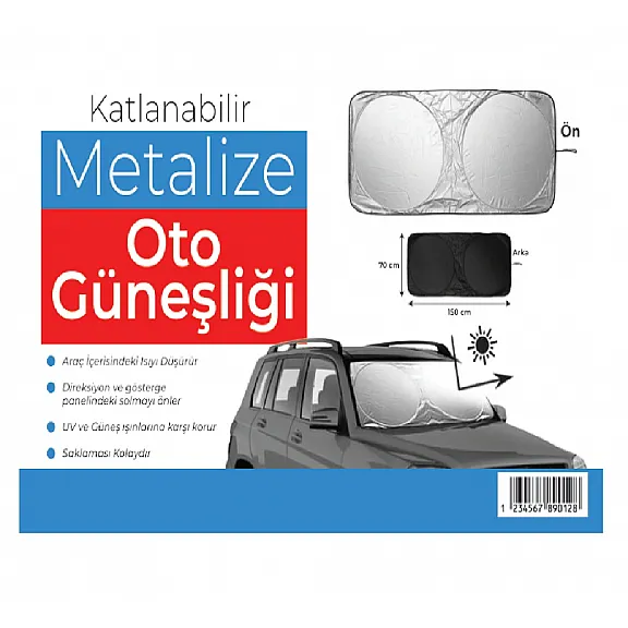 Oto Güneşliği Katlanabilir Metalize GNS0001