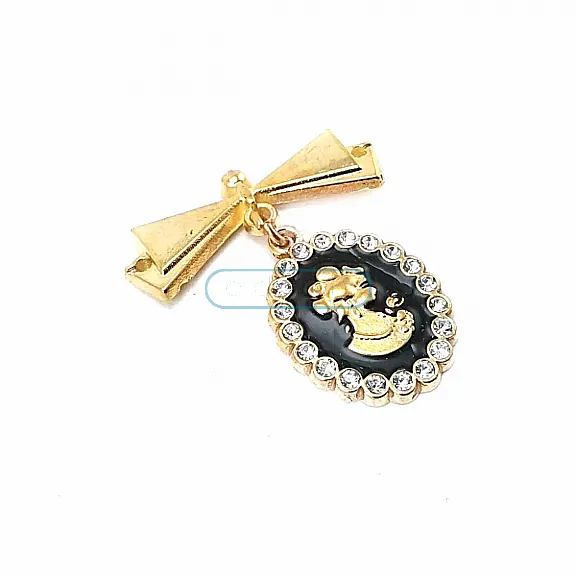 Bayan Yüzü Altın Renk Madalya Tipi Broş BRS0003