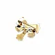 Double Stone Stylish Gold Color Metal Brooch BRS0027