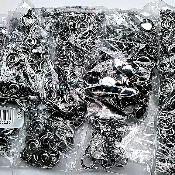 9.5 mm Baby Snap Fasteners  With Prong Cap Stainless Steel Prong Snap Fastener 720 Pcs/Pack C0014P