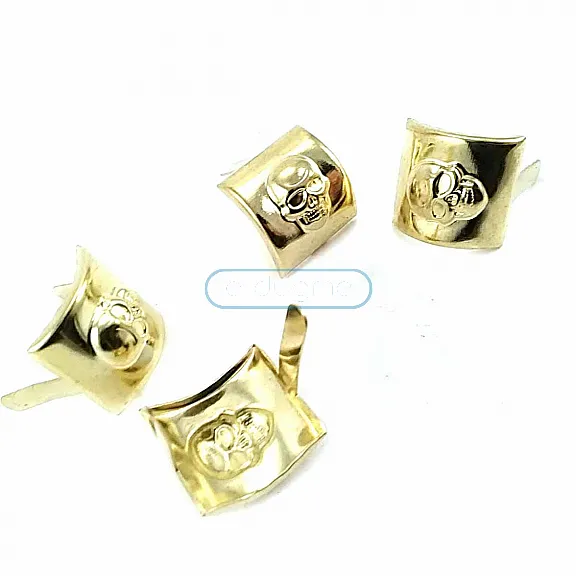 17 x 17.50 mm Skull Patterned Metal Bow F0007