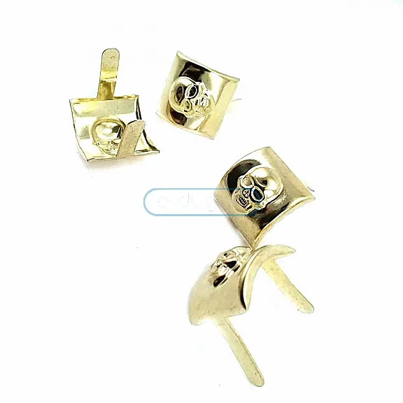17 x 17.50 mm Skull Patterned Metal Bow F0007