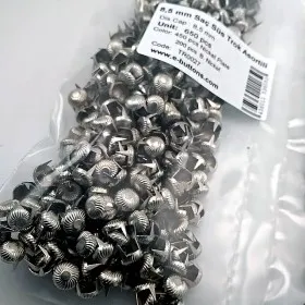 Prong Stud 8,5 mm Asorti Six Legged Swirl Pattern Metal Trok (650 pcs / Package) TR0027PKAS