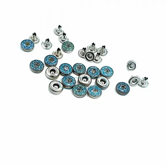 Rhinestone Blue Design Rivet 10 mm 16 L R0015