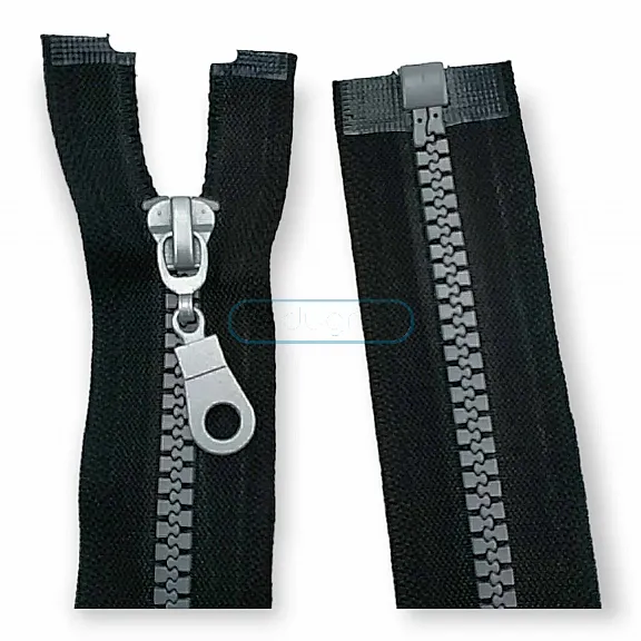 80 cm #5 31,50" Molded Plastic Jacket Zipper Metalized Teeth Open End Separated ZPK0080T5K 80 cm #5 31,50" Molded Plastic Jacket Zipper Metalized Teeth Open End Separated ZPK0080T5K