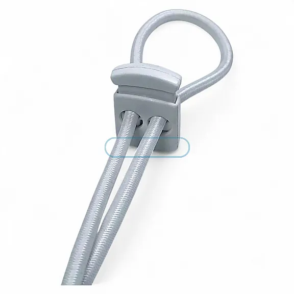 Two Hole Plastic Stopper 6 mm Hole Diameter Top Press - Rectangular Model H002301